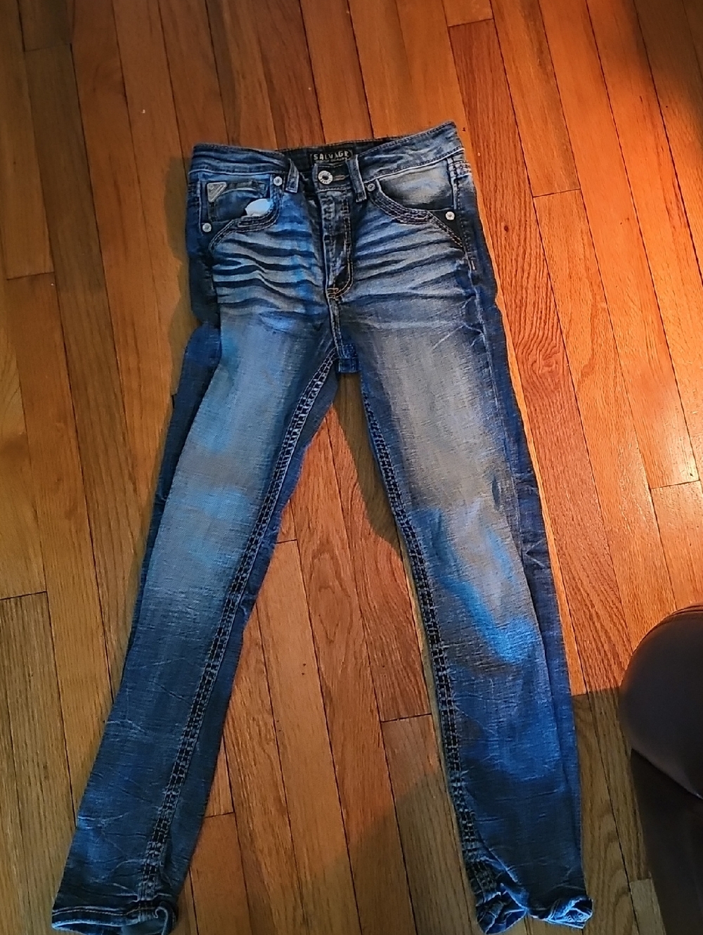 Salvage Kids Blue Washed  Jeans
